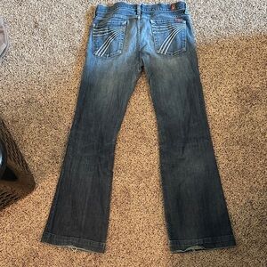 7 For All Mankind Blue Flare Jeans